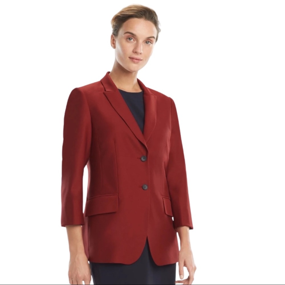 MM LaFleur The Carson Jacket Wool Twill in Rust